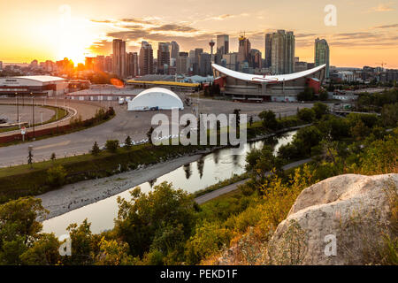 Tramonto in Calgary Foto Stock