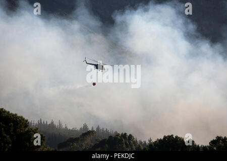 Elicottero lotta contro gli incendi forestali Foto Stock