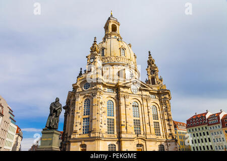 Imponente cattedrale di Dresda, Germania Foto Stock