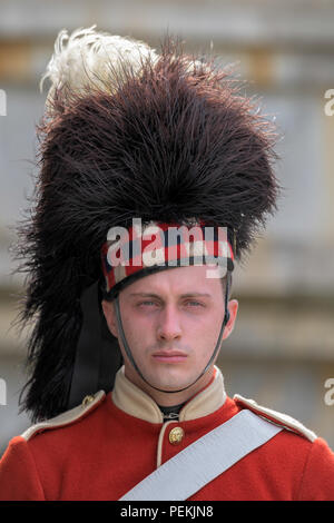 Sentry presso il cancello di ingresso alla cittadella di Halifax National Historic Site a 5425 Sackville Street nel centro di Halifax, Nova Scotia sulla luglio 15, 2018 Foto Stock