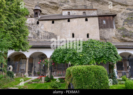 Catacombe scavate nella roccia di Monchsberg a Salisburgo in Austria Foto Stock