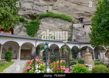 Catacombe scavate nella roccia di Monchsberg a Salisburgo in Austria Foto Stock