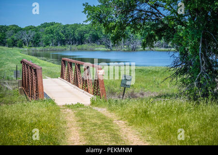 Un bellissimo lago park in Hagerman Wildlife Refuge, Texas Foto Stock