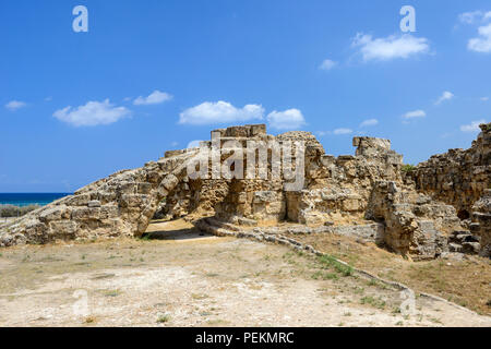 Le rovine dei Bagni Romani a Salamina vicino a Famagosta (Gazimagusa), Repubblica Turca di Cipro del Nord Foto Stock