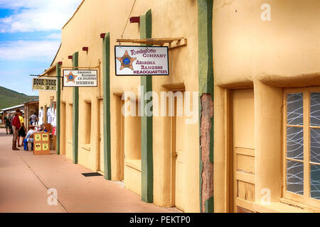 Arizona Rangers sede e museo su S 4 St in lapide storica, Arizona Foto Stock