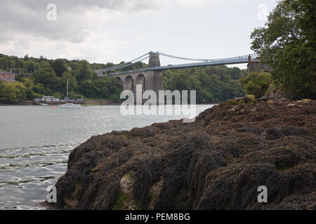 Menai Straits, Menai Bridge Anglesey Foto Stock