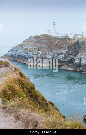 Sud pila faro, Holyhead su Anglesey Foto Stock