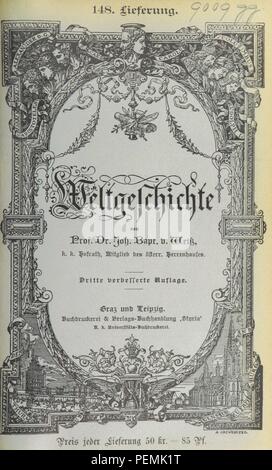 Archivio storico immagine presa da pagina 849 di 'Weltgeschichte ... Dritte verbesserte Auflage. (Fortgesetzt von Dr. Richard V. Kralik, Bd. 23, ecc.)" Foto Stock
