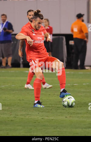 Gareth Bale del Real Madrid #11 in azione durante il match contro la Roma nel 2018 International Champions Cup a MetLife Stadium. Il Real Madrid vince 2-1 Foto Stock