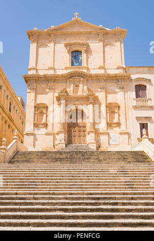 Italia Sicilia antica Netum Noto Antica Monte Alveria ricostruita dopo il 1693 terremoto Chiesa Convento San Francesco d Assisi all Immacolata Foto Stock