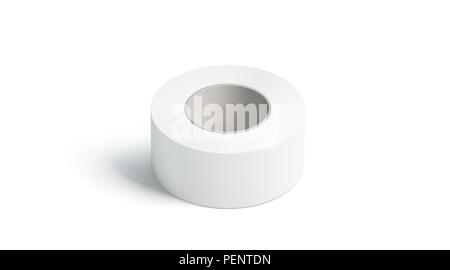 Blank Nastro adesivo bianco mockup, stand isolato, rendering 3d. Clear  Scotch roll mock up. Vuoto condotto appiccicosa la dima. Plain fissare il  nastro per repai Foto stock - Alamy