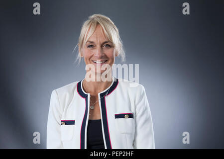 Edinburgh, Regno Unito. Il 16 agosto, 2018. Louise Minchin, giornalista britannico e news presenter che attualmente lavora freelance entro la BBC. Nella foto al Edinburgh International Book Festival. Edimburgo, Scozia. Foto di Gary Doak / Alamy Live News Foto Stock