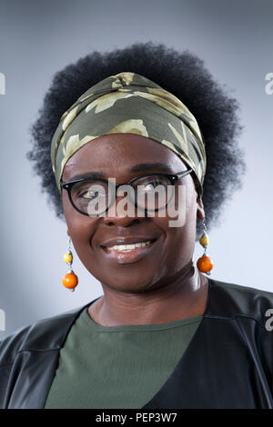Edinburgh, Regno Unito. Il 16 agosto, 2018. Jennifer Nansubuga Makumbi è ugandese un romanziere e novelliere. Il suo dottorato romanzo, La Saga Kintu, è stato preselezionato e ha vinto il Kwani? Manoscritto progetto nel 2013. Nella foto al Edinburgh International Book Festival. Edimburgo, Scozia. Foto di Gary Doak / Alamy Live News Foto Stock