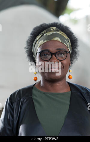 Edinburgh, Regno Unito. Il 16 agosto, 2018. Jennifer Nansubuga Makumbi è ugandese un romanziere e novelliere. Il suo dottorato romanzo, La Saga Kintu, è stato preselezionato e ha vinto il Kwani? Manoscritto progetto nel 2013. Nella foto al Edinburgh International Book Festival. Edimburgo, Scozia. Foto di Gary Doak / Alamy Live News Foto Stock