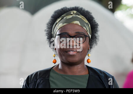 Edinburgh, Regno Unito. Il 16 agosto, 2018. Jennifer Nansubuga Makumbi è ugandese un romanziere e novelliere. Il suo dottorato romanzo, La Saga Kintu, è stato preselezionato e ha vinto il Kwani? Manoscritto progetto nel 2013. Nella foto al Edinburgh International Book Festival. Edimburgo, Scozia. Foto di Gary Doak / Alamy Live News Foto Stock
