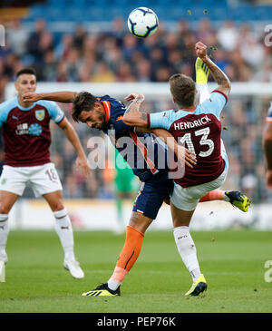 Burnley, Regno Unito. Il 16 agosto 2018. Jeff Hendrick di Burnley durante la UEFA Europa League terzo turno di qualificazione della seconda gamba match tra Burnley e Istanbul Basaksehir a Turf Moor il 16 agosto 2018 a Burnley, Inghilterra. (Foto di Daniel Chesterton/phcimages.com) Credit: Immagini di PHC/Alamy Live News Foto Stock