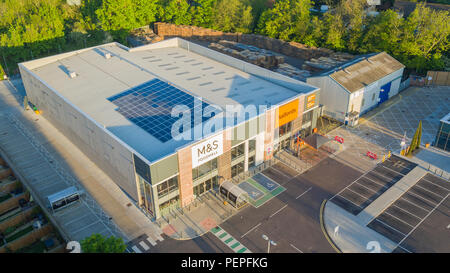 Vista aerea del cannone Lane Retail Park, Tonbridge, Regno Unito Foto Stock