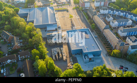 Vista aerea del cannone Lane Retail Park, Tonbridge, Regno Unito Foto Stock