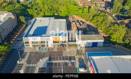 Vista aerea del cannone Lane Retail Park, Tonbridge, Regno Unito Foto Stock