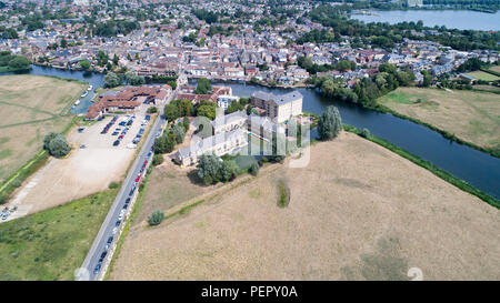 Vista aerea di St Ives in Cambridgeshire Foto Stock