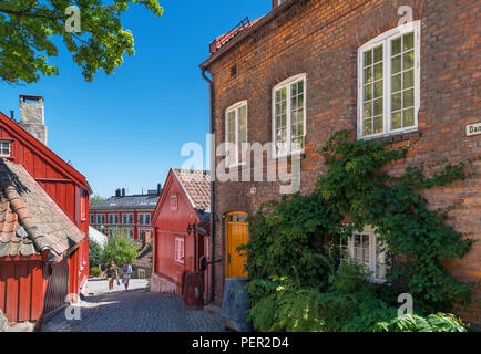 Case tradizionali su Damstredet, Oslo, Norvegia Foto Stock