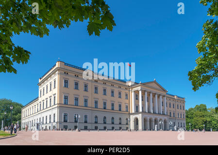 Il Royal Palace, Oslo, Norvegia Foto Stock