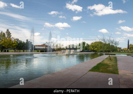 Parque Central Park Lake - Mendoza, Argentina Foto Stock