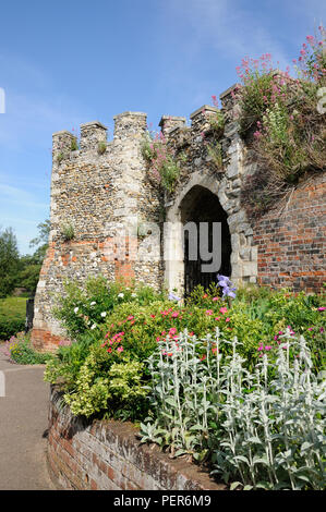 Il castello di Hertford Hertford, Hertfordshire. Il castello sorge nel cuore della città e una volta era la casa del re sassone Foto Stock