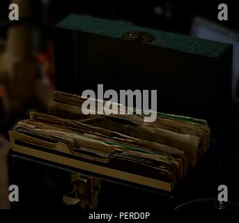 Il vecchio file Box Foto Stock