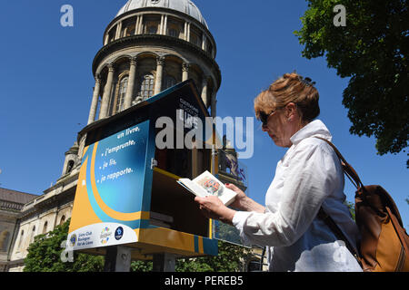 Boulogne-sur-Mer in Francia settentrionale 2018 Lions Club comunità libero prenota nella libreria exchange Foto Stock