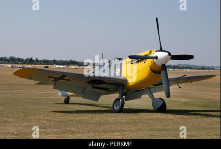 La Hispano Aviación ha-1109 e HA-1112 sono licenza-costruite versioni della Messerschmitt Bf 109G-2 sviluppato in Spagna durante e dopo la Seconda Guerra Mondiale. Foto Stock