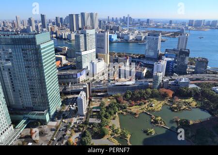 TOKYO, Giappone - 2 dicembre 2016: Minato e Chuo Ward vista di Tokyo. Tokyo è la capitale del Giappone. 37,8 milioni di persone che vivono nella sua area metropolitana. Foto Stock