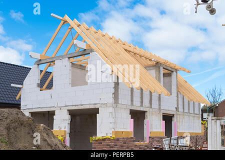 Casa residenziale in costruzione Foto Stock