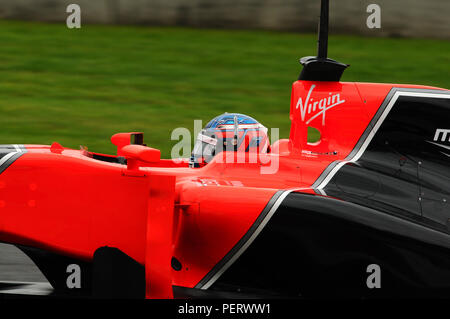 MUGELLO, Italia, Maggio 2012: Charles Pic di Marussia F1 Racing team a team di Formula Uno giorni di test al Mugello Circuit in Italia. Foto Stock