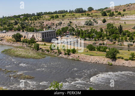 Il fiume Missouri a Great Falls, Montana, USA Foto Stock