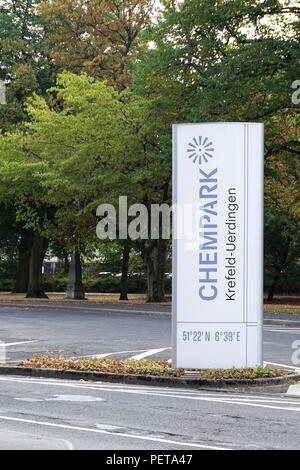 Chempark industria chimica in Germania CON SEDE IN KREFELD-UERDINGEN Foto Stock