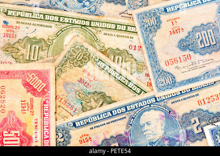Un sacco di brasiliano paperbank vintage Foto Stock