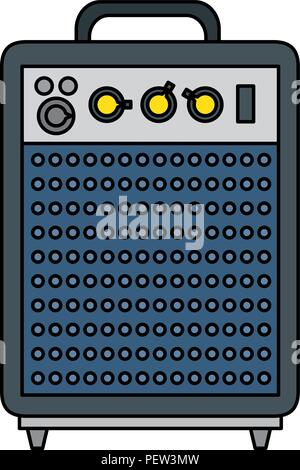 Altoparlante bass icona elettronico illustrazione vettoriale design Illustrazione Vettoriale