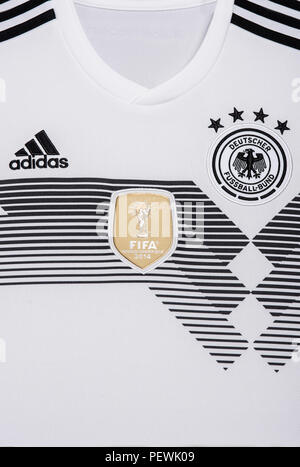 Germania Nationa football team kit. Coppa del Mondo FIFA 2018. Foto Stock
