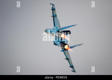 Aereo ucraino Sukhoi su-27 jet da combattimento Foto Stock