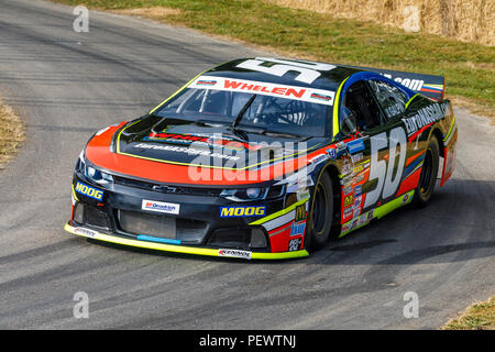 2017 Chevrolet SS Euro NASCAR concorrente con driver Jerome Galpin al 2018 Goodwood Festival of Speed, Sussex, Regno Unito. Foto Stock