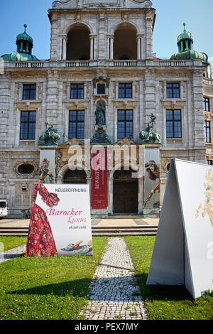 Monaco di Baviera, Germania - 24 luglio 2018 - la facciata del Museo Nazionale Bavarese di arti decorative, costruita in stile dello storicismo nel 1894-1900 a Monaco di Baviera Foto Stock