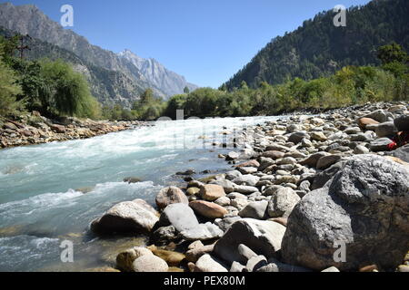 Baspa Himalayan River Foto Stock