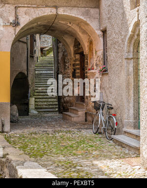 Vista panoramica a Brienno, sul lago di Como, Lombardia, Italia. Foto Stock