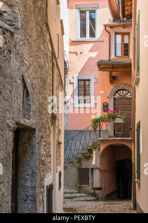 Vista panoramica a Brienno, sul lago di Como, Lombardia, Italia. Foto Stock