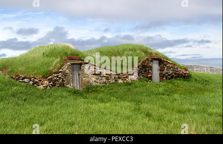 Elliston, Terranova, Canada. La cantina di radice dei capitali del mondo. Foto Stock