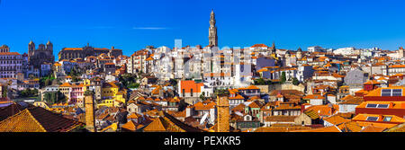 Impressionante città di Oporto,vista panoramica,Portogallo. Foto Stock