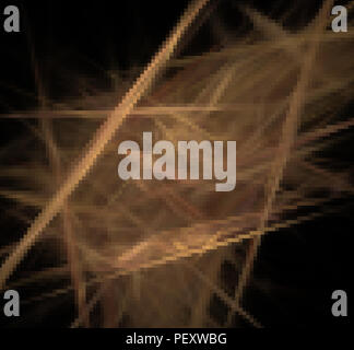 Abstract colorato di arancione e golden pixel fractal su sfondo nero. Fantasy texture frattale. Arte digitale. Il rendering 3D. Computer immagine genenerated Foto Stock