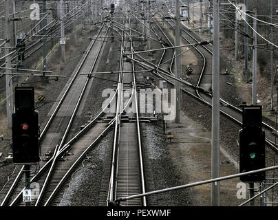 La ferrovia in Germania, Fallersleben Foto Stock