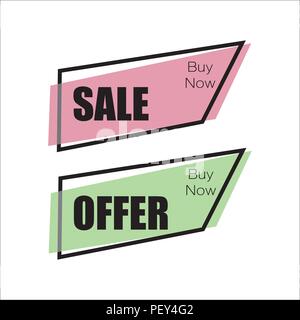 Vendita geometrica Banner Illustrazione Vettoriale